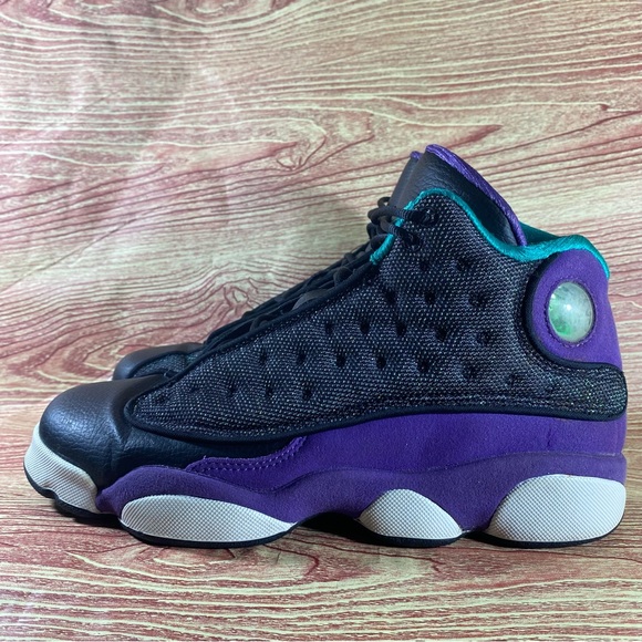 JORDAN 13 GS ULTRA VIOLET TEAL Sneakers 7 Youth - Picture 5 of 9